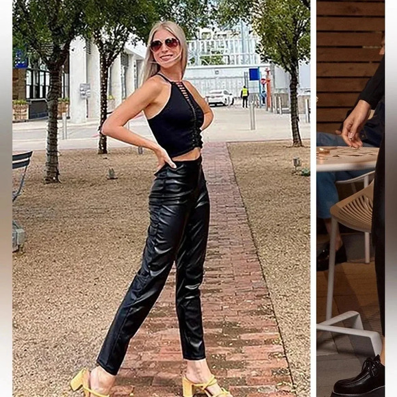 Fabletic vegan leather legging high rise size xl - Picture 1 of 5